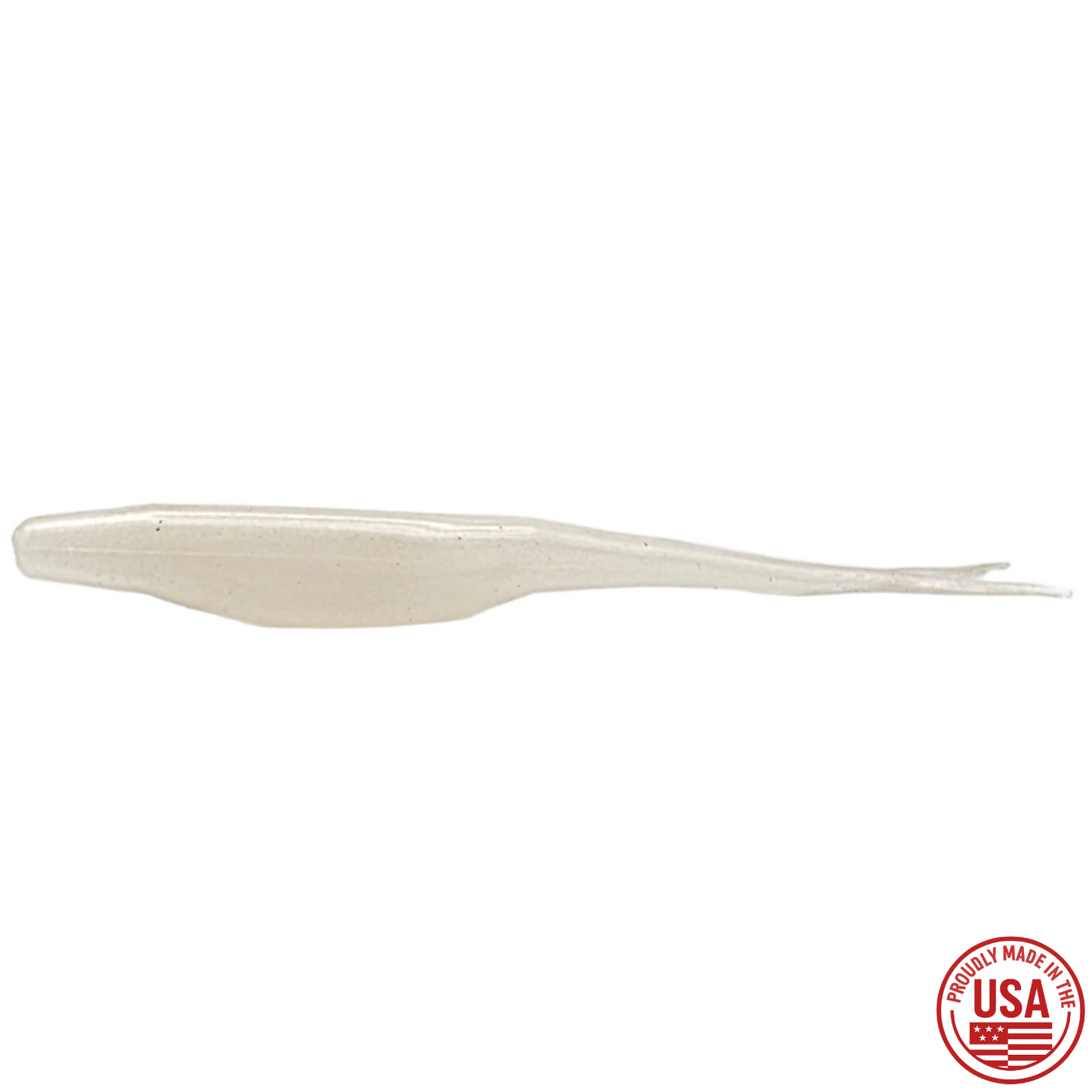 5" Split Tail Shad - White Pearl