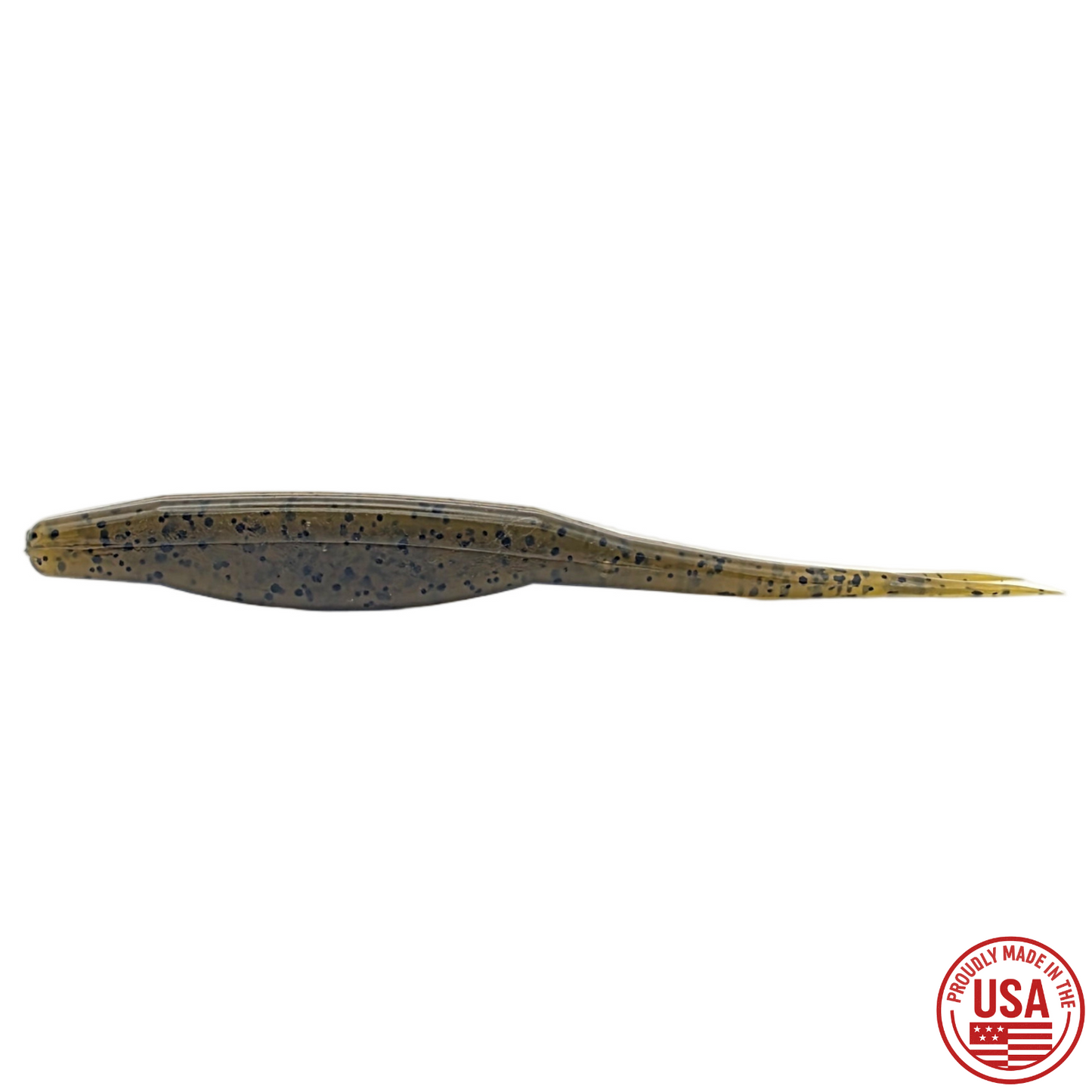 5" Split Tail Shad - Green Pumpkin
